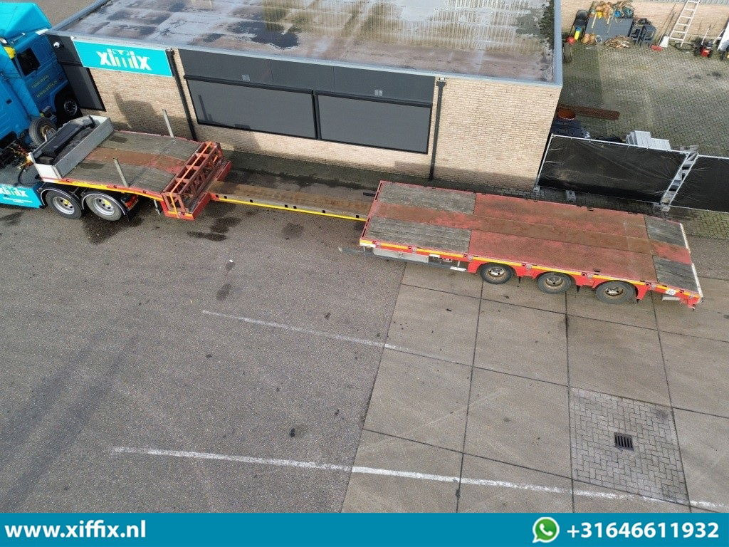 Faymonville 3-ass. Uitschuifbare semi dieplader / Naloop gestuurd - Félpótkocsi mélybölcsős: 2 kép. Faymonville 3-ass. Uitschuifbare semi dieplader / Naloop gestuurd - Félpótkocsi mélybölcsős: 2 kép.