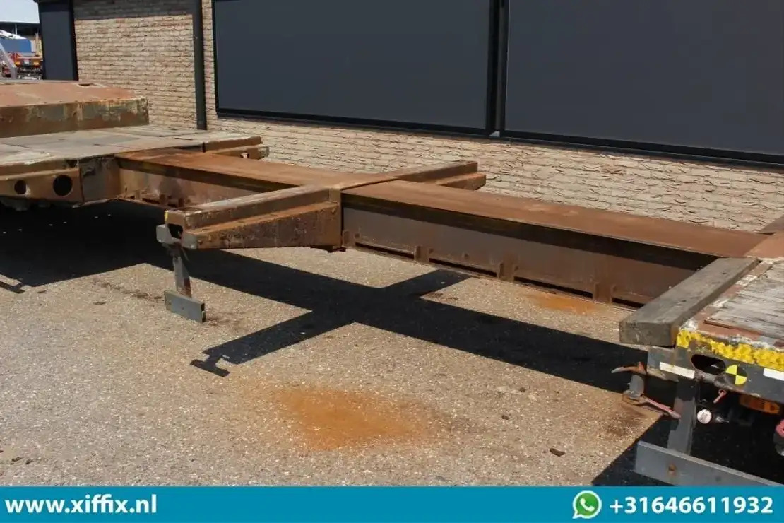 Meusburger 3-ass. Uitschuifbare semi dieplader met Alu. kleppen / Naloop gestuur - Félpótkocsi mélybölcsős: 5 kép. Meusburger 3-ass. Uitschuifbare semi dieplader met Alu. kleppen / Naloop gestuur - Félpótkocsi mélybölcsős: 5 kép.