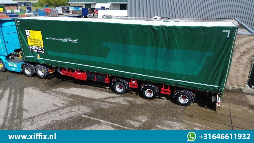 Meusburger 3-ass. Vlakke dubbel 2x uitschuifbare oplegger met huifopbouw / 3x ge - Platós félpótkocsi: 4 kép. Meusburger 3-ass. Vlakke dubbel 2x uitschuifbare oplegger met huifopbouw / 3x ge - Platós félpótkocsi: 4 kép.