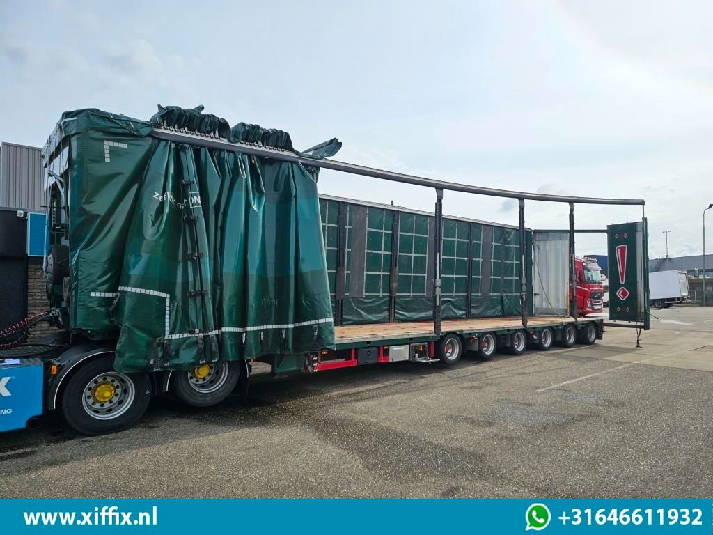 Meusburger 6-ass. Semi dieplader met elektrische huifopbouw / 3x naloop gestuurd - Félpótkocsi mélybölcsős: 4 kép. Meusburger 6-ass. Semi dieplader met elektrische huifopbouw / 3x naloop gestuurd - Félpótkocsi mélybölcsős: 4 kép.