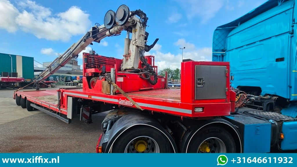 Nooteboom 3-ass. Uitschuifbare semi dieplader met Hiab 22 ton/mtr. Kraan / 3x gestuurd - Félpótkocsi mélybölcsős: 4 kép. Nooteboom 3-ass. Uitschuifbare semi dieplader met Hiab 22 ton/mtr. Kraan / 3x gestuurd - Félpótkocsi mélybölcsős: 4 kép.