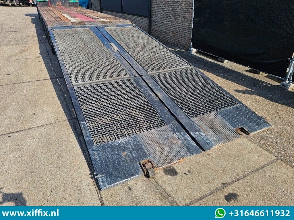 Félpótkocsi mélybölcsős Nooteboom 6-ass. Semi dieplader met dubbele hydr. Kleppen / 5x gestuurd: 8 kép.