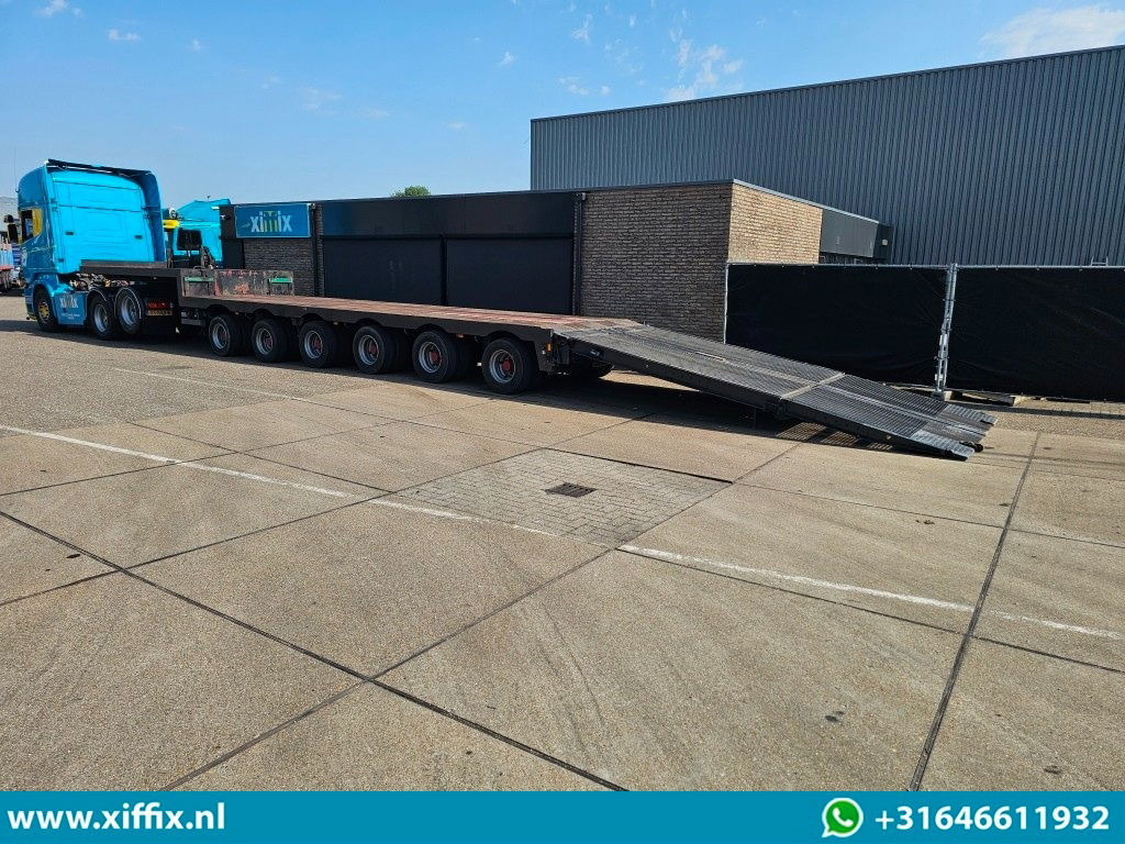 Félpótkocsi mélybölcsős Nooteboom 6-ass. Semi dieplader met dubbele hydr. Kleppen / 5x gestuurd: 7 kép.