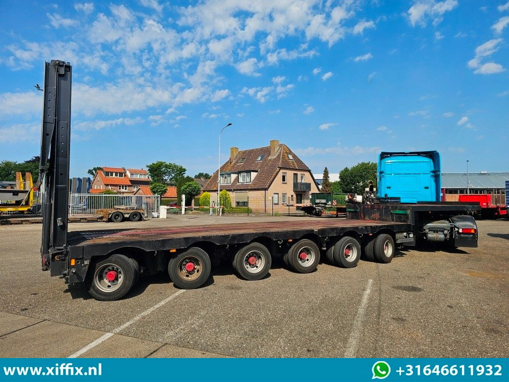 Félpótkocsi mélybölcsős Nooteboom 6-ass. Semi dieplader met dubbele hydr. Kleppen / 5x gestuurd: 6 kép.