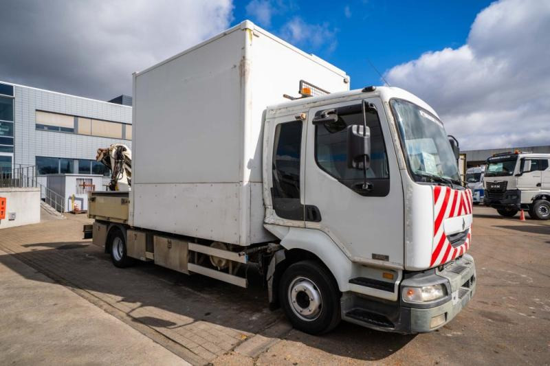 Renault MIDULM 220 DCI - PAFLINGER PK 6001 - Platós teherautó, Darus autó: 2 kép. Renault MIDULM 220 DCI - PAFLINGER PK 6001 - Platós teherautó, Darus autó: 2 kép.