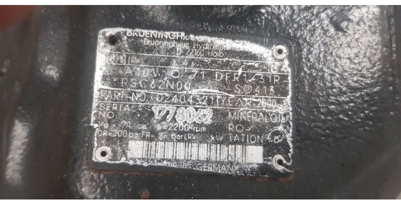 Kalmar A10V O 71 - Hidraulika: 2 kép. Kalmar A10V O 71 - Hidraulika: 2 kép.