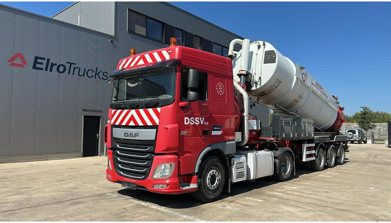 DAF XF 460 (17500L / IPSAM VACUUM + HIGH PRESSURE / BELGIAN TRUCK + TRAILER / TOP CONDITION) - Szippantós autó: 1 kép. DAF XF 460 (17500L / IPSAM VACUUM + HIGH PRESSURE / BELGIAN TRUCK + TRAILER / TOP CONDITION) - Szippantós autó: 1 kép.