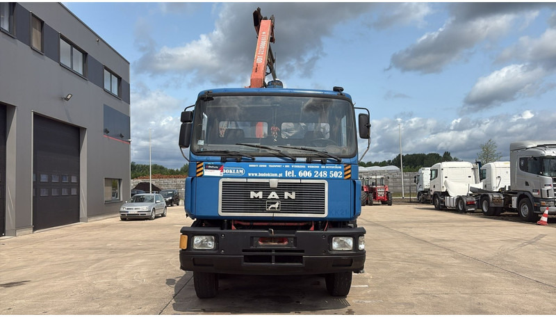 MAN 35.362 (6 CYLINDER / MANUAL PUMP / 8X4 / FALFINGER CRANE PK80 / STEEL SUSP.) - Billenőplatós teherautó, Darus autó: 2 kép. MAN 35.362 (6 CYLINDER / MANUAL PUMP / 8X4 / FALFINGER CRANE PK80 / STEEL SUSP.) - Billenőplatós teherautó, Darus autó: 2 kép.