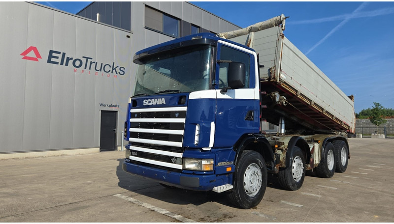 Scania 124-420 (BIG AXLE / GRAND PONT / LAMES / STEEL SUSP. / MANUAL GEARBOX / BOITE MANUELLE) - Billenőplatós teherautó: 1 kép. Scania 124-420 (BIG AXLE / GRAND PONT / LAMES / STEEL SUSP. / MANUAL GEARBOX / BOITE MANUELLE) - Billenőplatós teherautó: 1 kép.