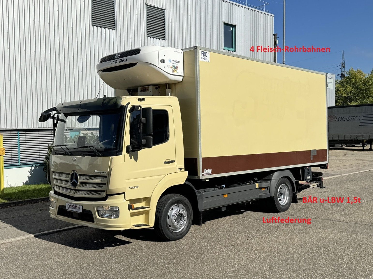Mercedes-Benz Atego 1323L 4-Fleisch-Rohrbahnen TK T600R ATM - Hűtős teherautó: 1 kép. Mercedes-Benz Atego 1323L 4-Fleisch-Rohrbahnen TK T600R ATM - Hűtős teherautó: 1 kép.