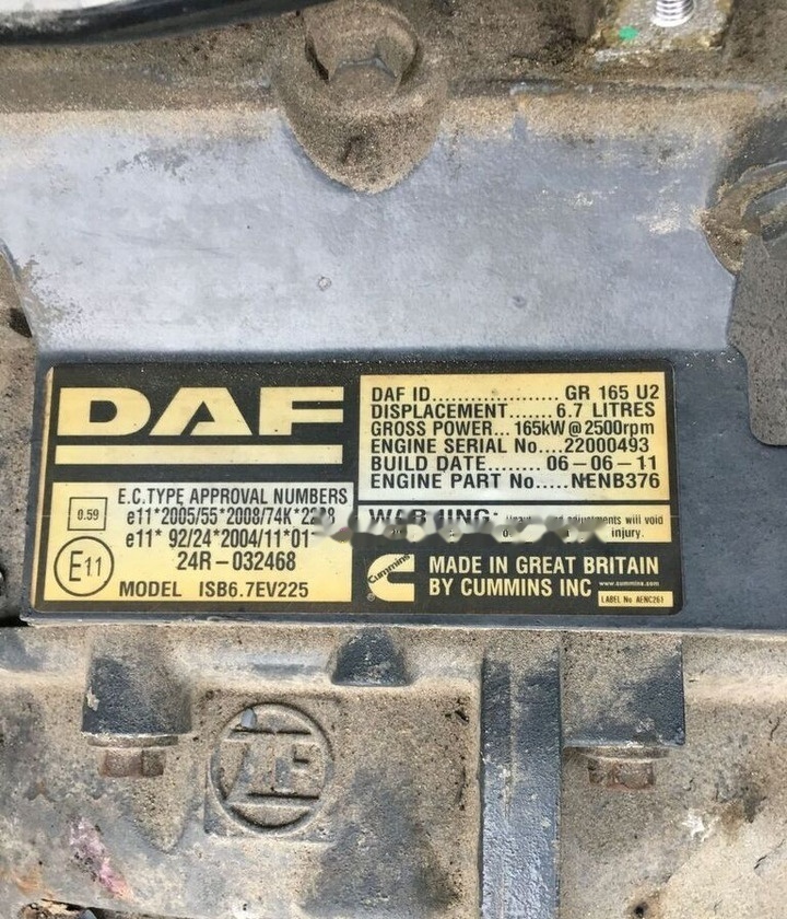 DAF GR165 U2 DAF Lf45 - Motor - Teherautó: 1 kép. DAF GR165 U2 DAF Lf45 - Motor - Teherautó: 1 kép.