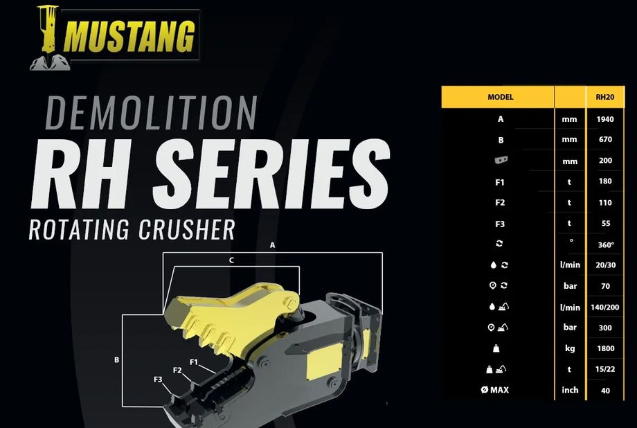 Inny Nowe szczęki kruszące MUSTANG HAMMER RH 20, 1800 KG - Adapterek - Építőipari gépek: 2 kép. Inny Nowe szczęki kruszące MUSTANG HAMMER RH 20, 1800 KG - Adapterek - Építőipari gépek: 2 kép.