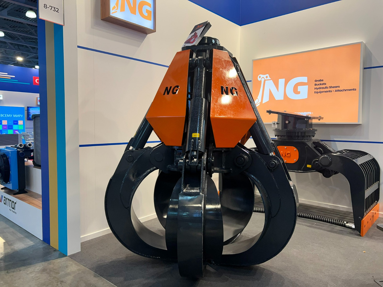 ORANGE PEEL SCRAP GRAPPLE / POLYP GRABS - NG ATTACHMENTS - Polip kanál - Kotrógép: 4 kép. ORANGE PEEL SCRAP GRAPPLE / POLYP GRABS - NG ATTACHMENTS - Polip kanál - Kotrógép: 4 kép.