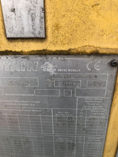 Potain GTMR 336 A - Önszerelő toronydaru: 4 kép. Potain GTMR 336 A - Önszerelő toronydaru: 4 kép.