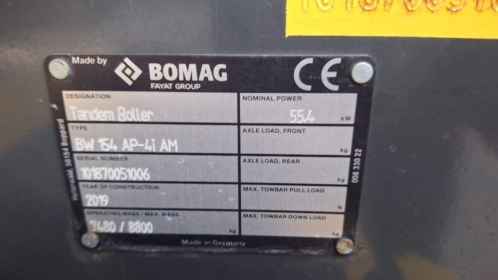 Bomag BW 154 AP-4i AM - Úthenger: 3 kép. Bomag BW 154 AP-4i AM - Úthenger: 3 kép.
