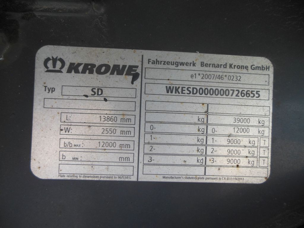 Ponyvás félpótkocsi Krone SD MEGA LINER, LOWDECK: 18 kép.