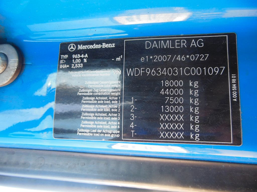 Nyergesvontató Mercedes-Benz 1845 ACTROS, STANDKLIMA: 21 kép.