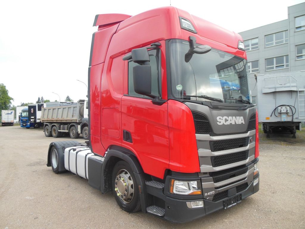 Scania R450 LOWDECK, RETARDER, STANDKLIMA, VOLL LUFT - Nyergesvontató: 2 kép. Scania R450 LOWDECK, RETARDER, STANDKLIMA, VOLL LUFT - Nyergesvontató: 2 kép.