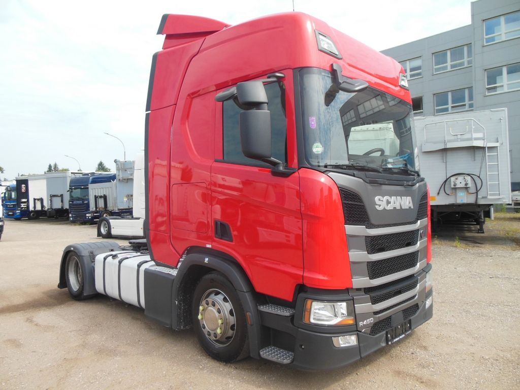 Scania R450 LOWDECK, RETARDER, STANDKLIMA, VOLL LUFT - Nyergesvontató: 2 kép. Scania R450 LOWDECK, RETARDER, STANDKLIMA, VOLL LUFT - Nyergesvontató: 2 kép.