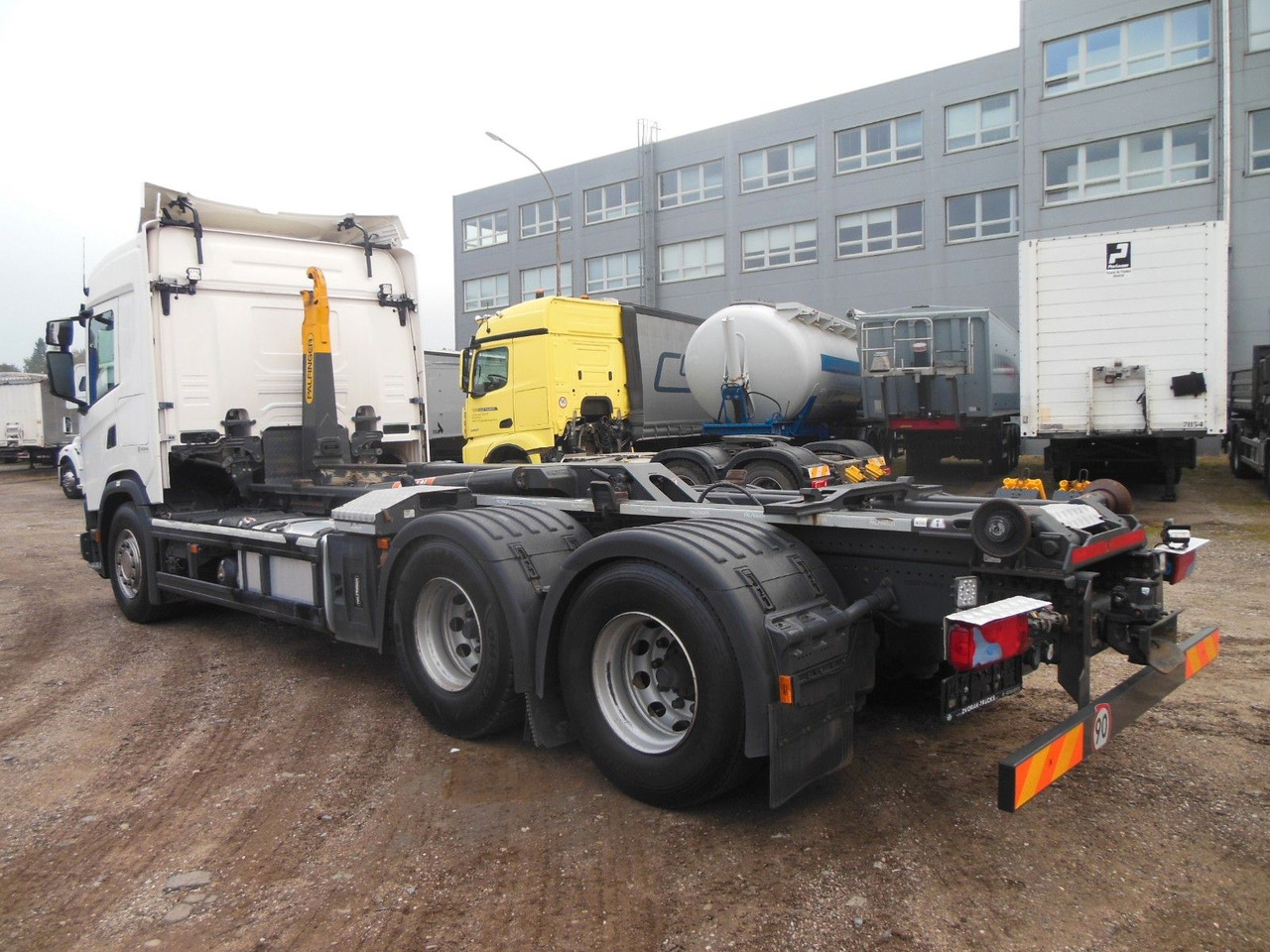 Scania G500, 6X4, VOLL LUFT, PALFINGER T20 - Horgos rakodó teherautó: 4 kép. Scania G500, 6X4, VOLL LUFT, PALFINGER T20 - Horgos rakodó teherautó: 4 kép.