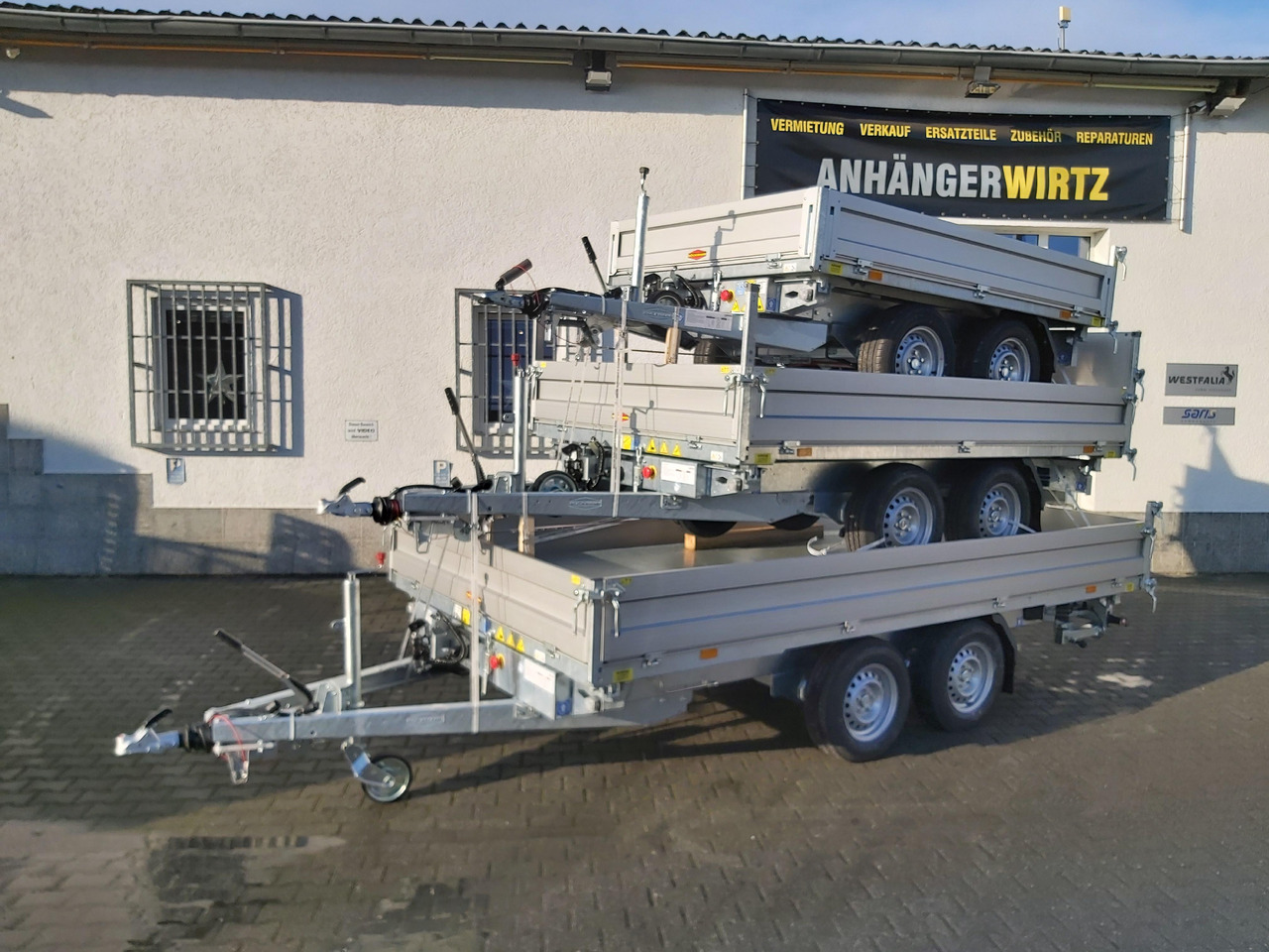 Böckmann Kipper DK AL 4121/35 Profi Elektrisch + NHP (XL) 3500kg Modell 2022 - Pótkocsi billenőplatós: 1 kép. Böckmann Kipper DK AL 4121/35 Profi Elektrisch + NHP (XL) 3500kg Modell 2022 - Pótkocsi billenőplatós: 1 kép.