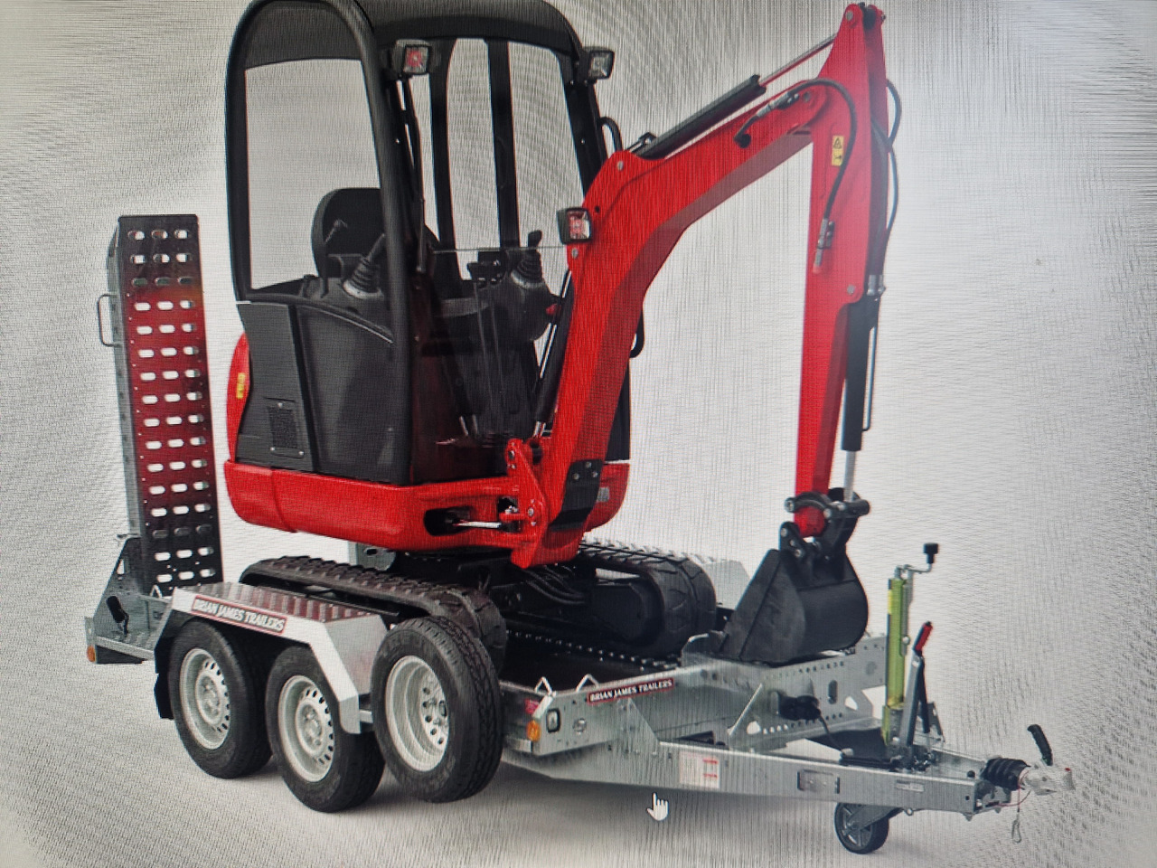 Brian James Digger Plant 543-2813-35 280x130cm Auffahrrampen klappbar Reserverad 3500kg - Gépszállító utánfutó: 2 kép. Brian James Digger Plant 543-2813-35 280x130cm Auffahrrampen klappbar Reserverad 3500kg - Gépszállító utánfutó: 2 kép.