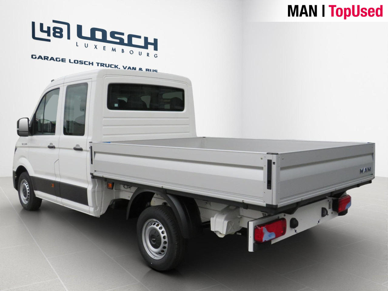 Új Platós kisteherautó, Duplakabinos kisteherautó MAN TGE 3.140 4X2F L3 SB Doka Pritsche: 10 kép.