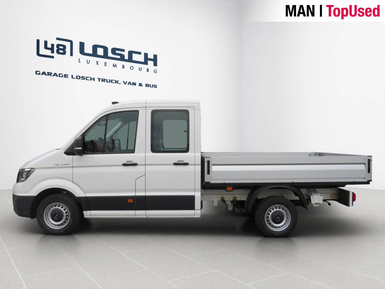 Új Platós kisteherautó, Duplakabinos kisteherautó MAN TGE 3.140 4X2F L3 SB Doka Pritsche: 9 kép.