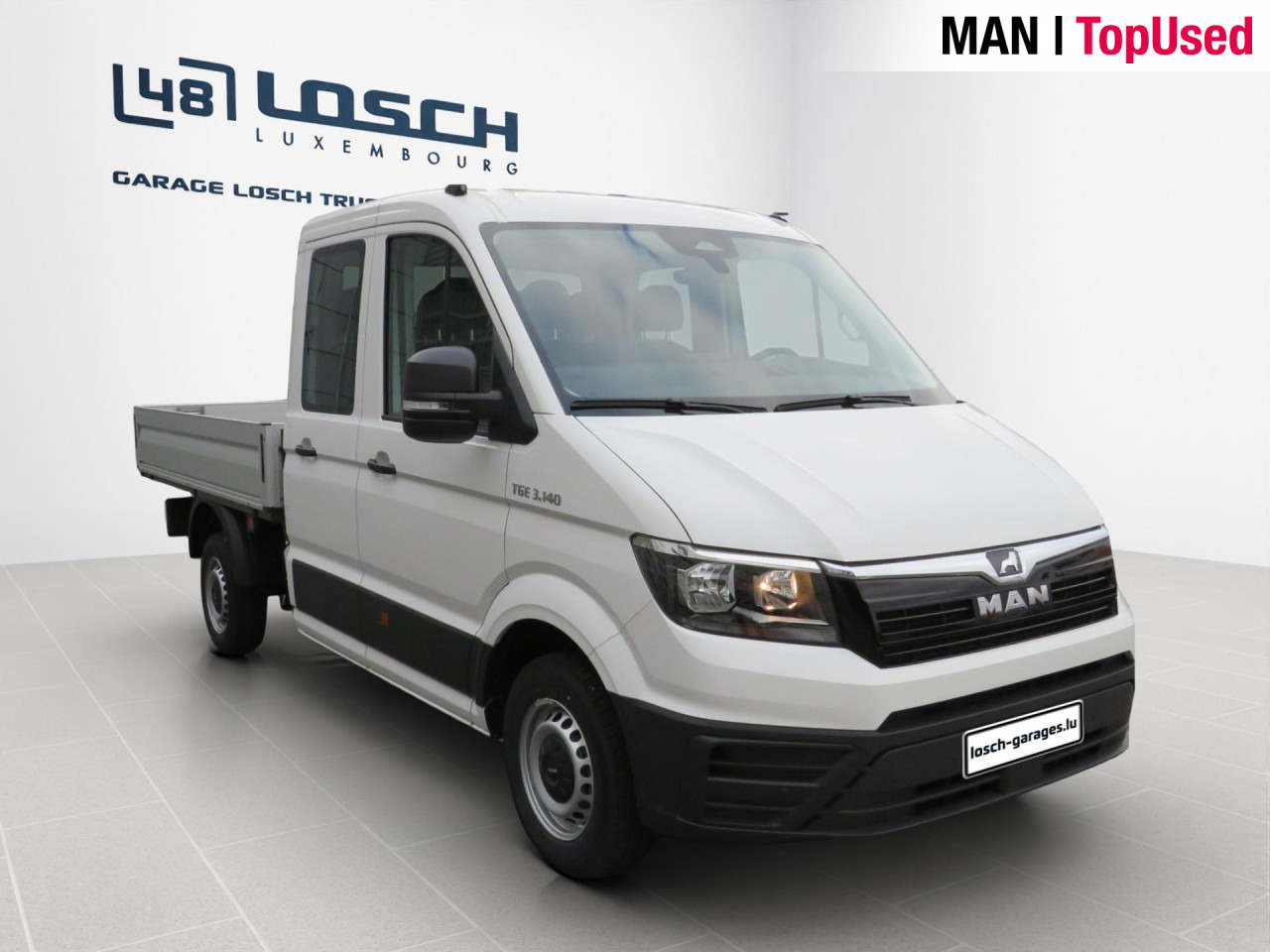 Új Platós kisteherautó, Duplakabinos kisteherautó MAN TGE 3.140 4X2F L3 SB Doka Pritsche: 14 kép.