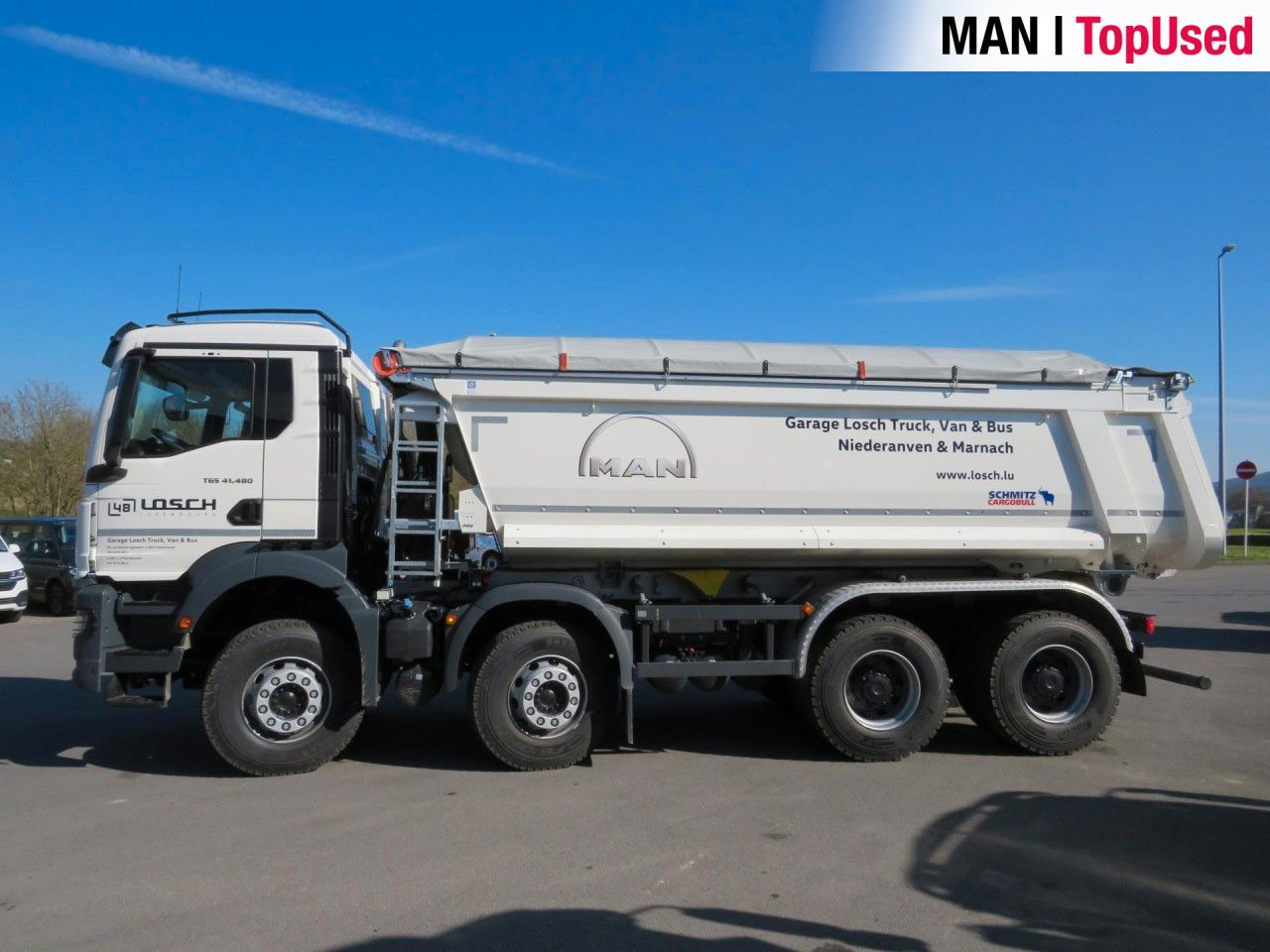 MAN TGS 41.480 8x4 BB CH Schmitz Muldenkipper - Konténerszállító: 2 kép. MAN TGS 41.480 8x4 BB CH Schmitz Muldenkipper - Konténerszállító: 2 kép.