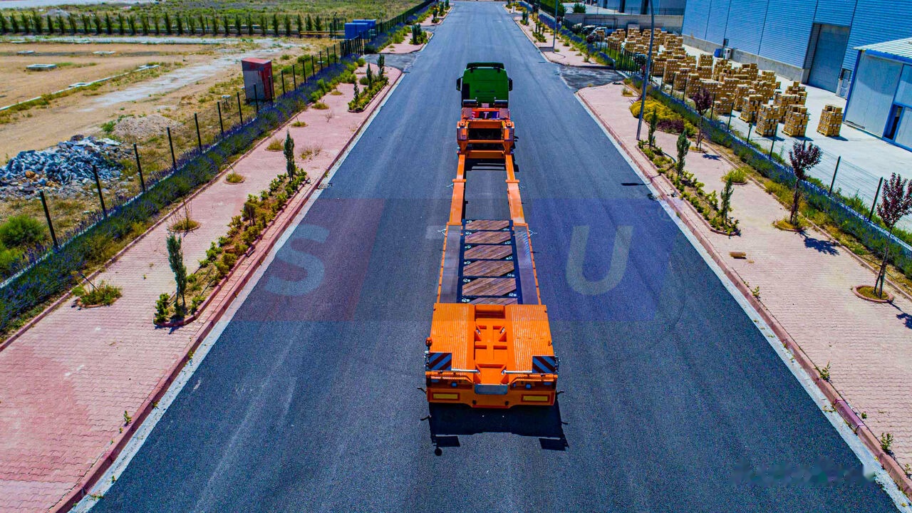 STU 2 Axle Extendable Low Loader - Félpótkocsi mélybölcsős: 2 kép. STU 2 Axle Extendable Low Loader - Félpótkocsi mélybölcsős: 2 kép.