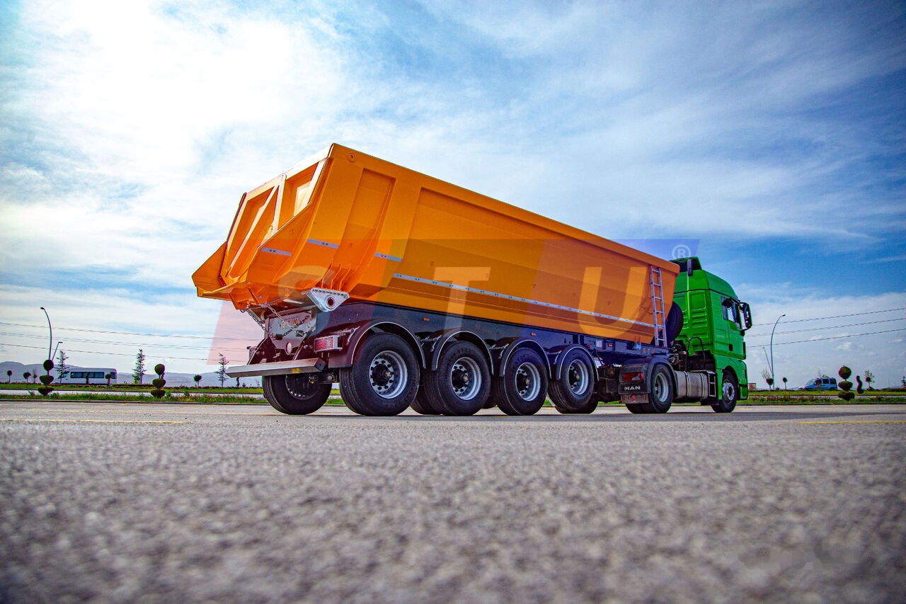 STU 4 AXLE TIPPER TRAILER / 4 ESSİEUX BENNE REMORQUE - Félpótkocsi billenőplatós: 1 kép. STU 4 AXLE TIPPER TRAILER / 4 ESSİEUX BENNE REMORQUE - Félpótkocsi billenőplatós: 1 kép.