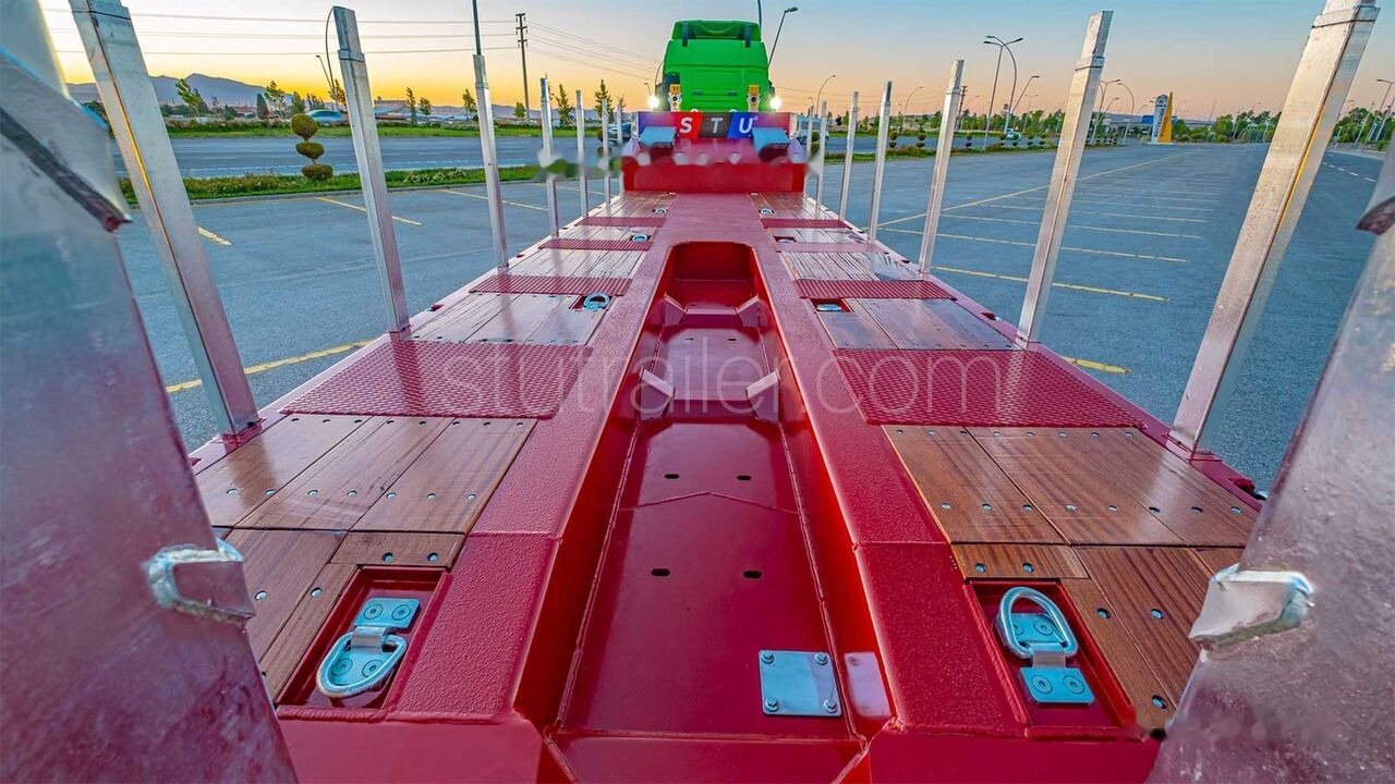 Új Félpótkocsi mélybölcsős STU 4 Axle Extendable Lowbed Trailer: 11 kép.