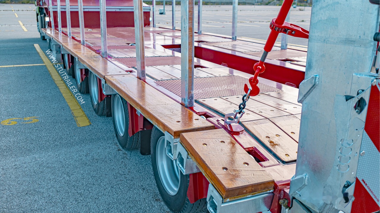 STU 5 Axle Lowbed / Extendable - Félpótkocsi mélybölcsős: 3 kép. STU 5 Axle Lowbed / Extendable - Félpótkocsi mélybölcsős: 3 kép.