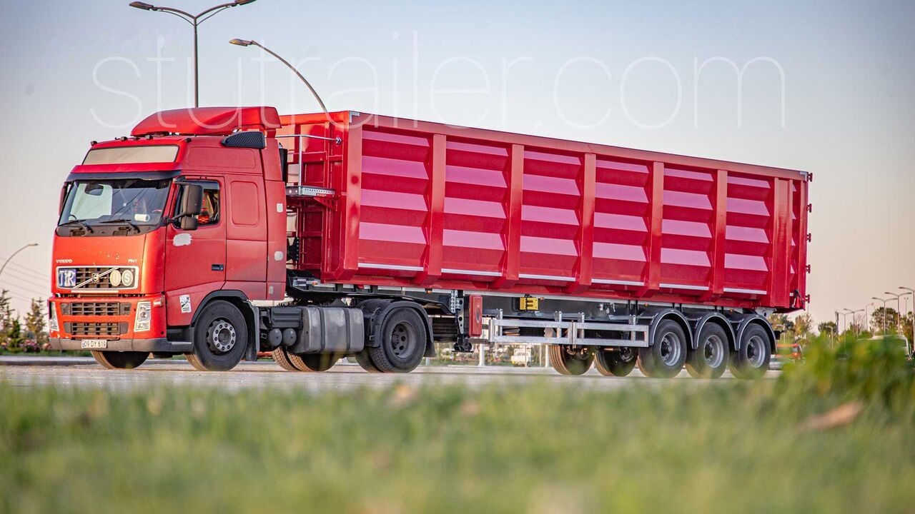 STU 71m3 TIPPER TRAILER - FOR METAL SCRAP - Félpótkocsi billenőplatós: 3 kép. STU 71m3 TIPPER TRAILER - FOR METAL SCRAP - Félpótkocsi billenőplatós: 3 kép.