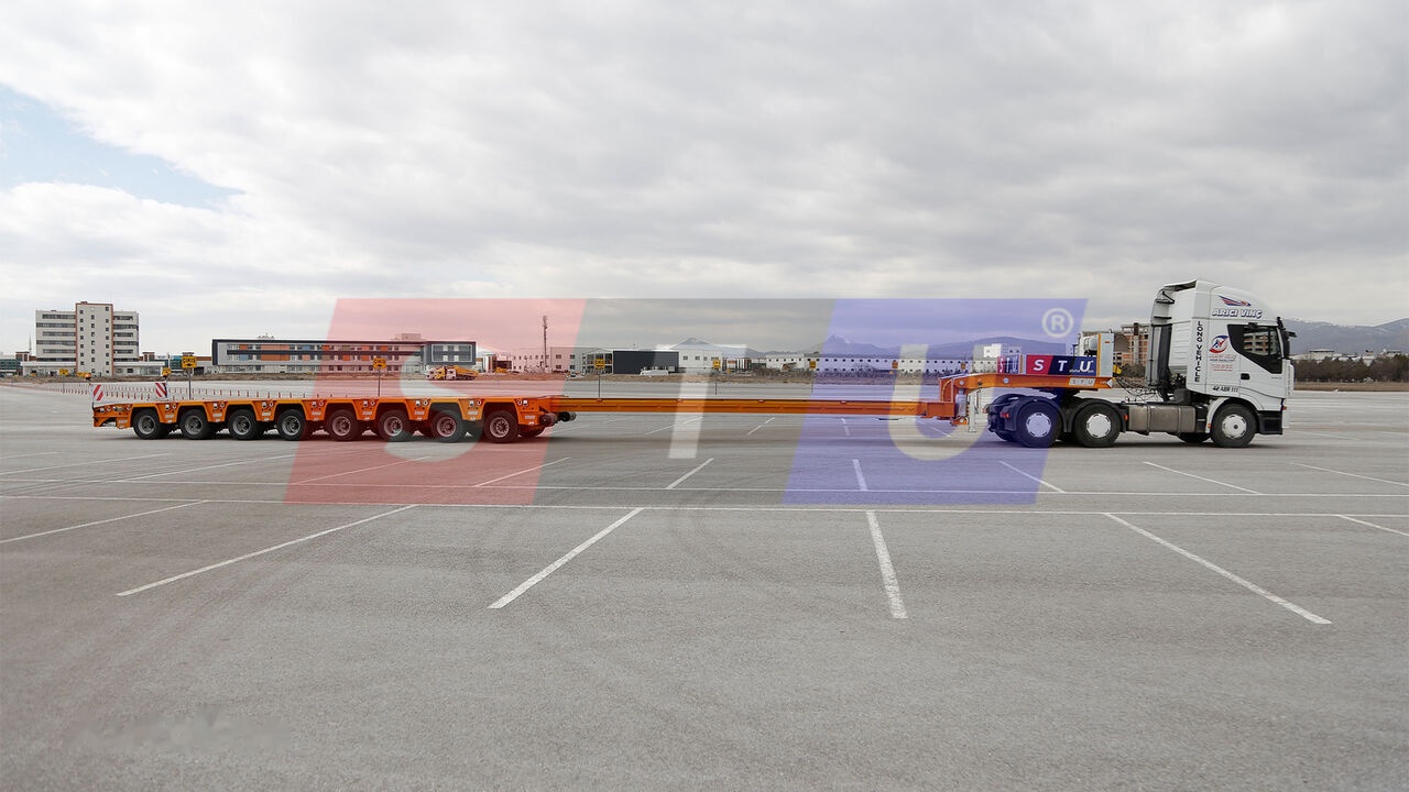 Új Félpótkocsi mélybölcsős STU 8 AXLE LOWBED- HYDRAULIC STEERING AXLES / 8 ESSİEUX SURBAISSES-E: 8 kép.