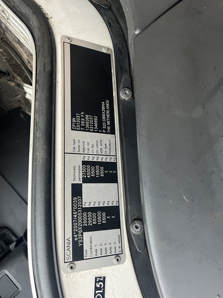 Scania P320 6x2 Chassis Cab - Alvaz teherautó: 5 kép. Scania P320 6x2 Chassis Cab - Alvaz teherautó: 5 kép.