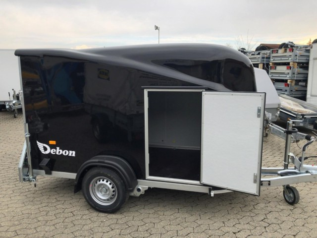 Cheval Liberte Debon Cargo 2 Poly + Türe schwarz 1300 kg, 100 km/h, 300x155x168cm - Pótkocsi dobozos: 3 kép. Cheval Liberte Debon Cargo 2 Poly + Türe schwarz 1300 kg, 100 km/h, 300x155x168cm - Pótkocsi dobozos: 3 kép.