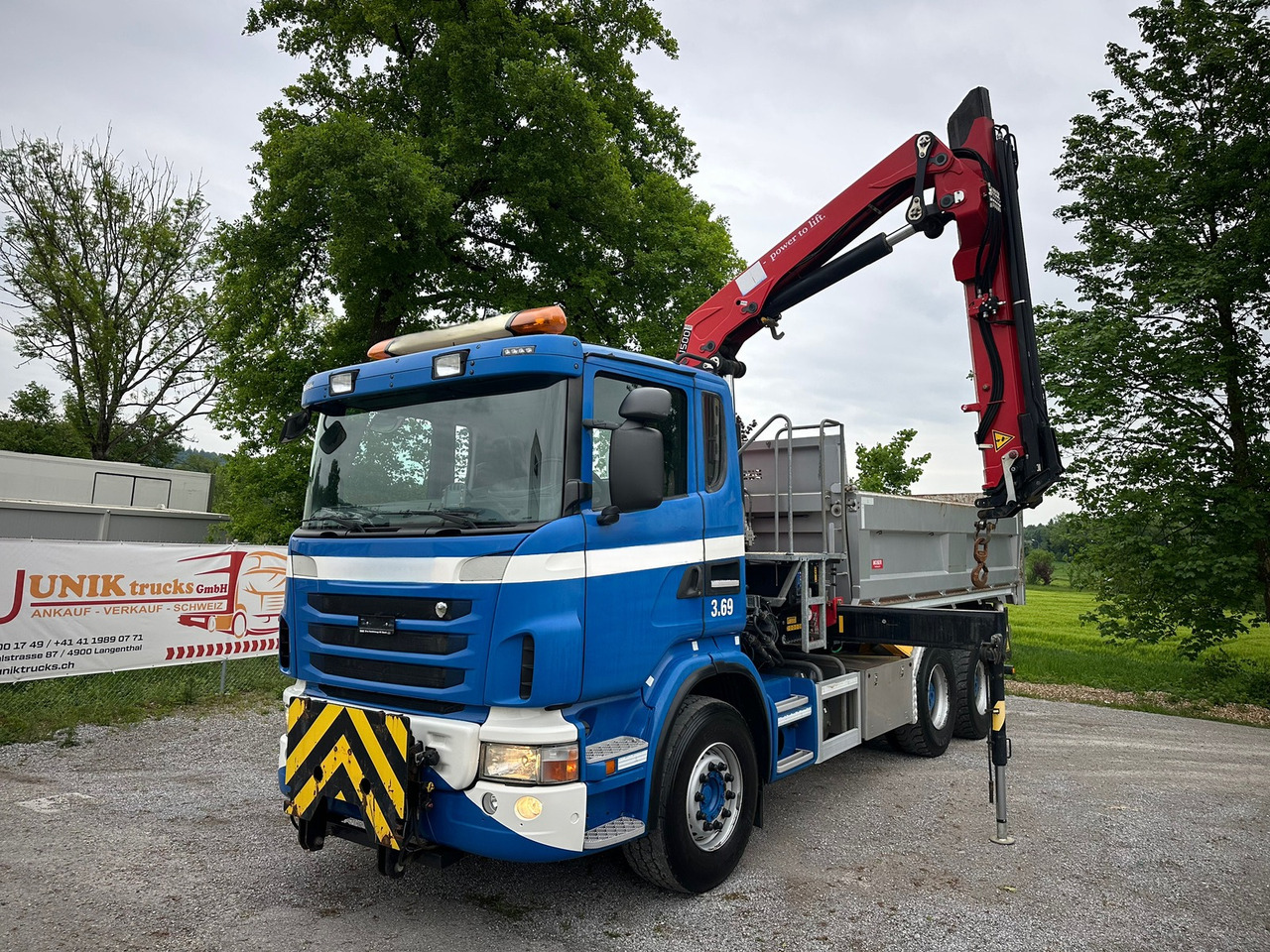 SCANIA G440 6x4 Kran+Kipper ORG-km 57.000 - Billenőplatós teherautó, Darus autó: 1 kép. SCANIA G440 6x4 Kran+Kipper ORG-km 57.000 - Billenőplatós teherautó, Darus autó: 1 kép.