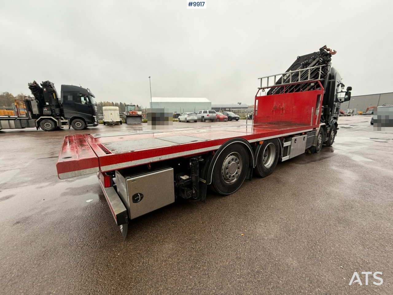 Crane truck/Flatbed truck Scania R520 8X2*6 HIAB XS 855E-8 HIPRO - Platós teherautó, Darus autó: 5 kép. Crane truck/Flatbed truck Scania R520 8X2*6 HIAB XS 855E-8 HIPRO - Platós teherautó, Darus autó: 5 kép.