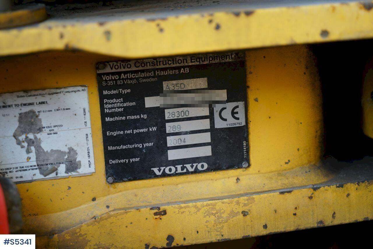 DUMPER Volvo A35D 6x6 lízing DUMPER Volvo A35D 6x6: 13 kép.