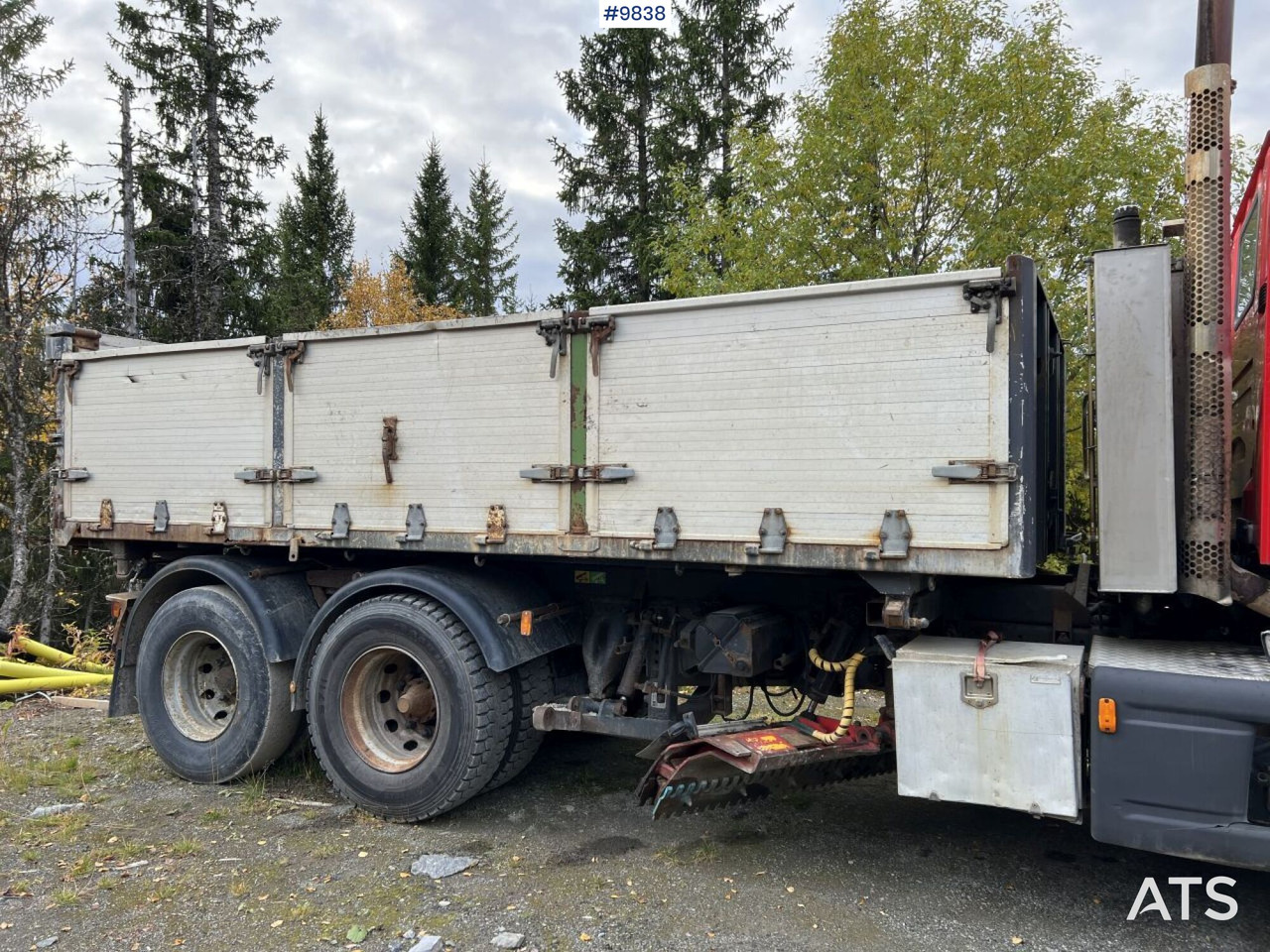 Billenőplatós teherautó Dump Truck Scania R164 with plow equipment and underbite: 10 kép.