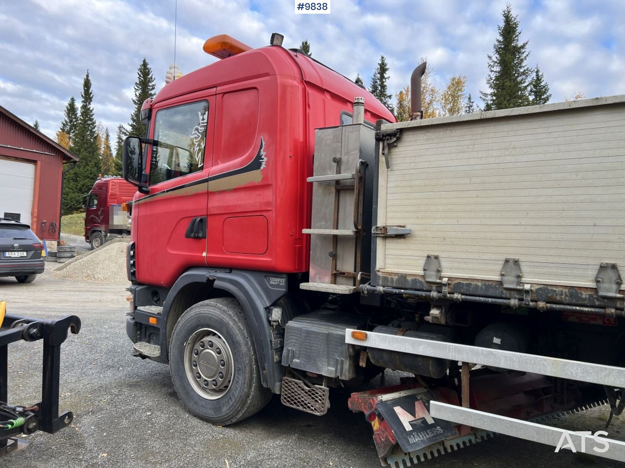 Billenőplatós teherautó Dump Truck Scania R164 with plow equipment and underbite: 13 kép.