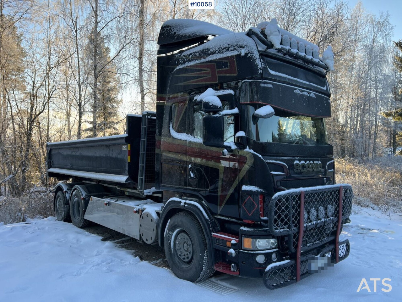 Scania R730 Hooklift truck with double flatbed - Egyéb gépek: 1 kép. Scania R730 Hooklift truck with double flatbed - Egyéb gépek: 1 kép.