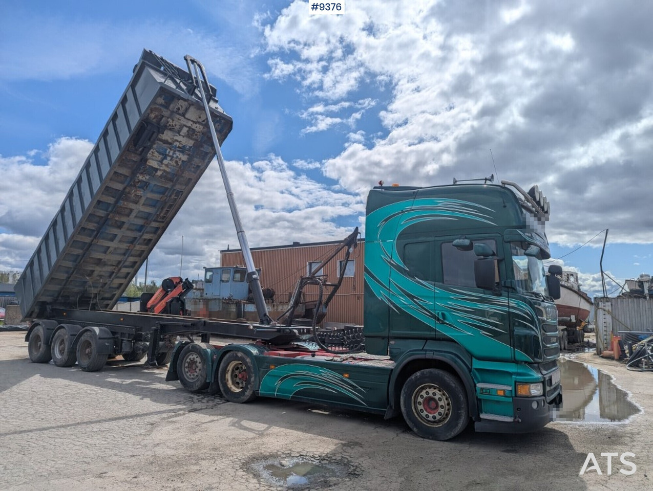 Truck unit Scania R730 V8 6X2 with RKP tipping trailer (VIDEO) - Nyergesvontató: 2 kép. Truck unit Scania R730 V8 6X2 with RKP tipping trailer (VIDEO) - Nyergesvontató: 2 kép.