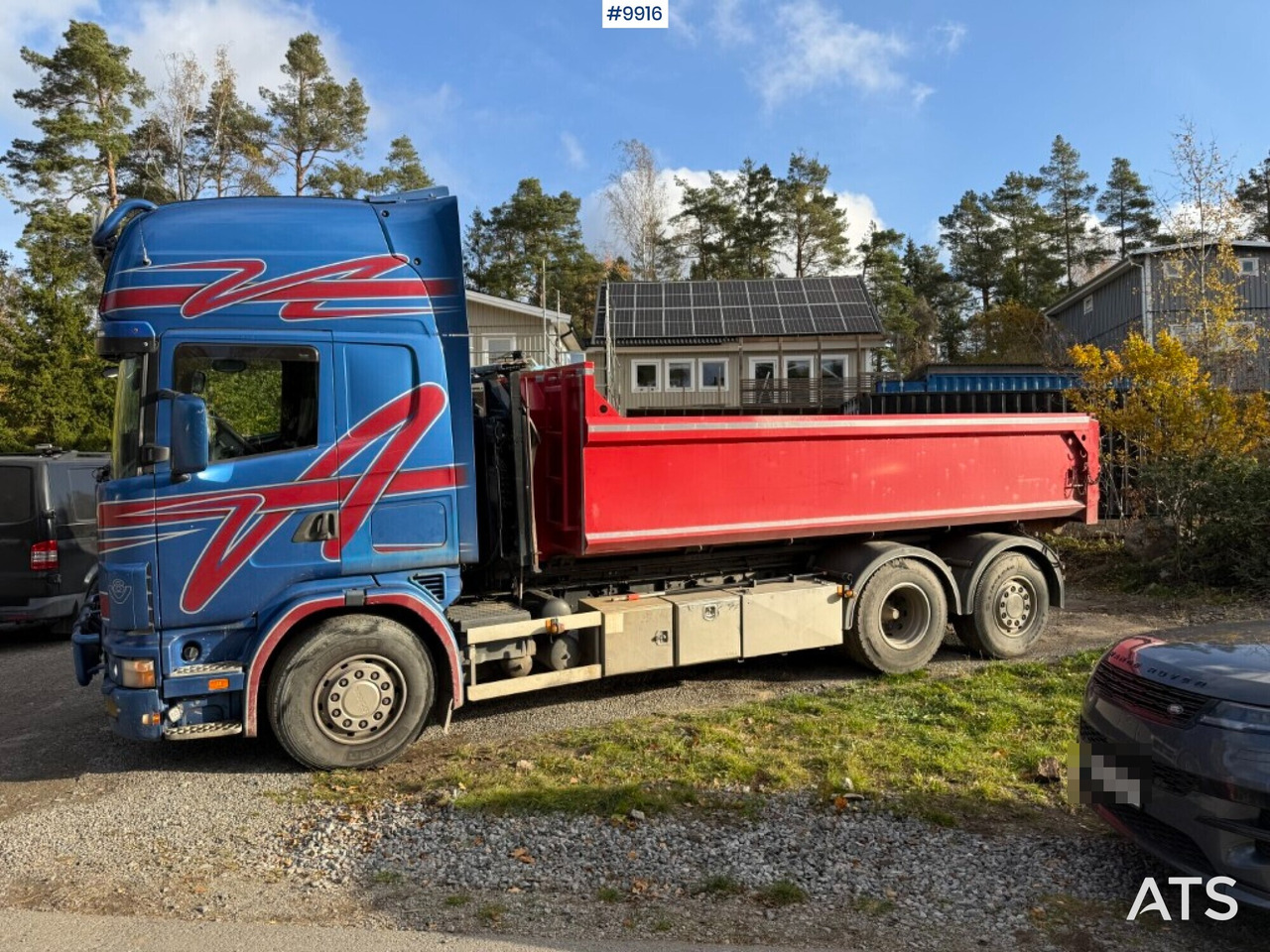 Scania R164 580 6X2 truck with flatbed - Platós teherautó: 3 kép. Scania R164 580 6X2 truck with flatbed - Platós teherautó: 3 kép.