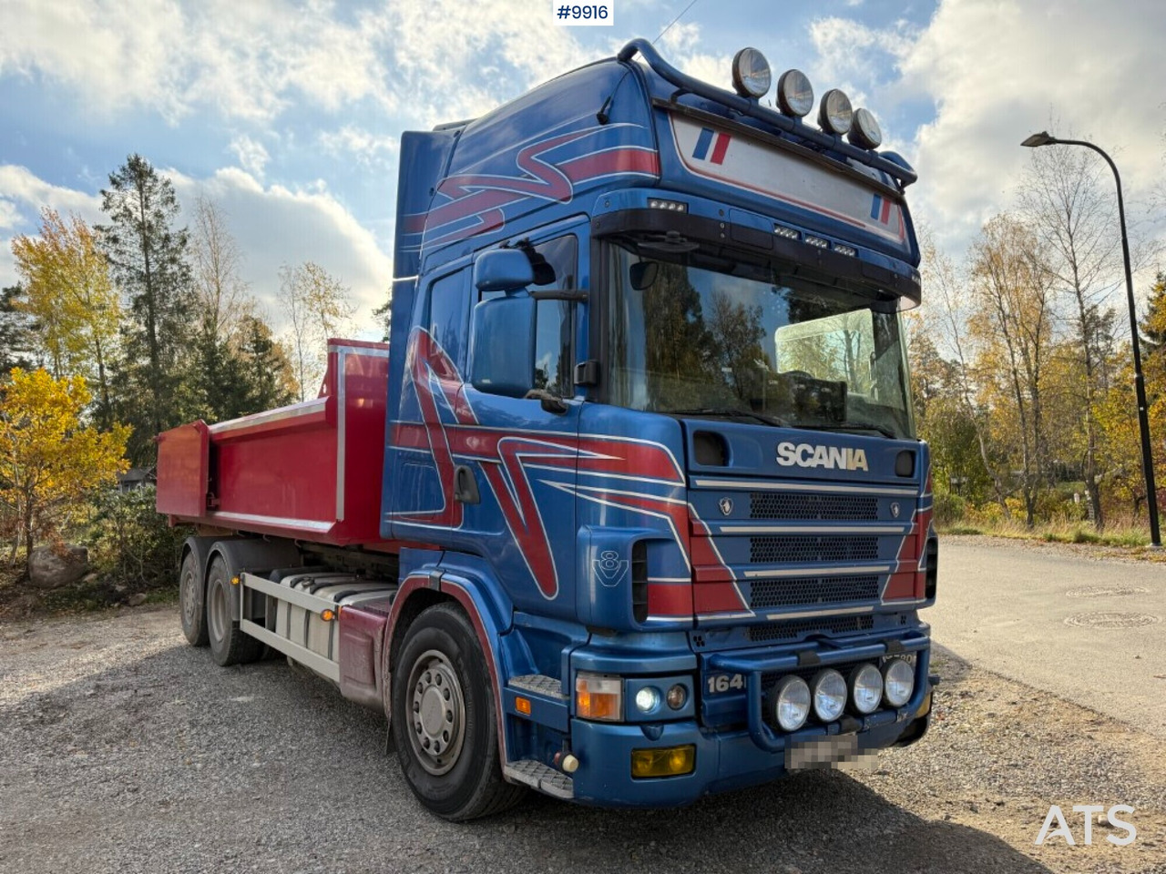 Scania R164 580 6X2 truck with flatbed - Platós teherautó: 2 kép. Scania R164 580 6X2 truck with flatbed - Platós teherautó: 2 kép.