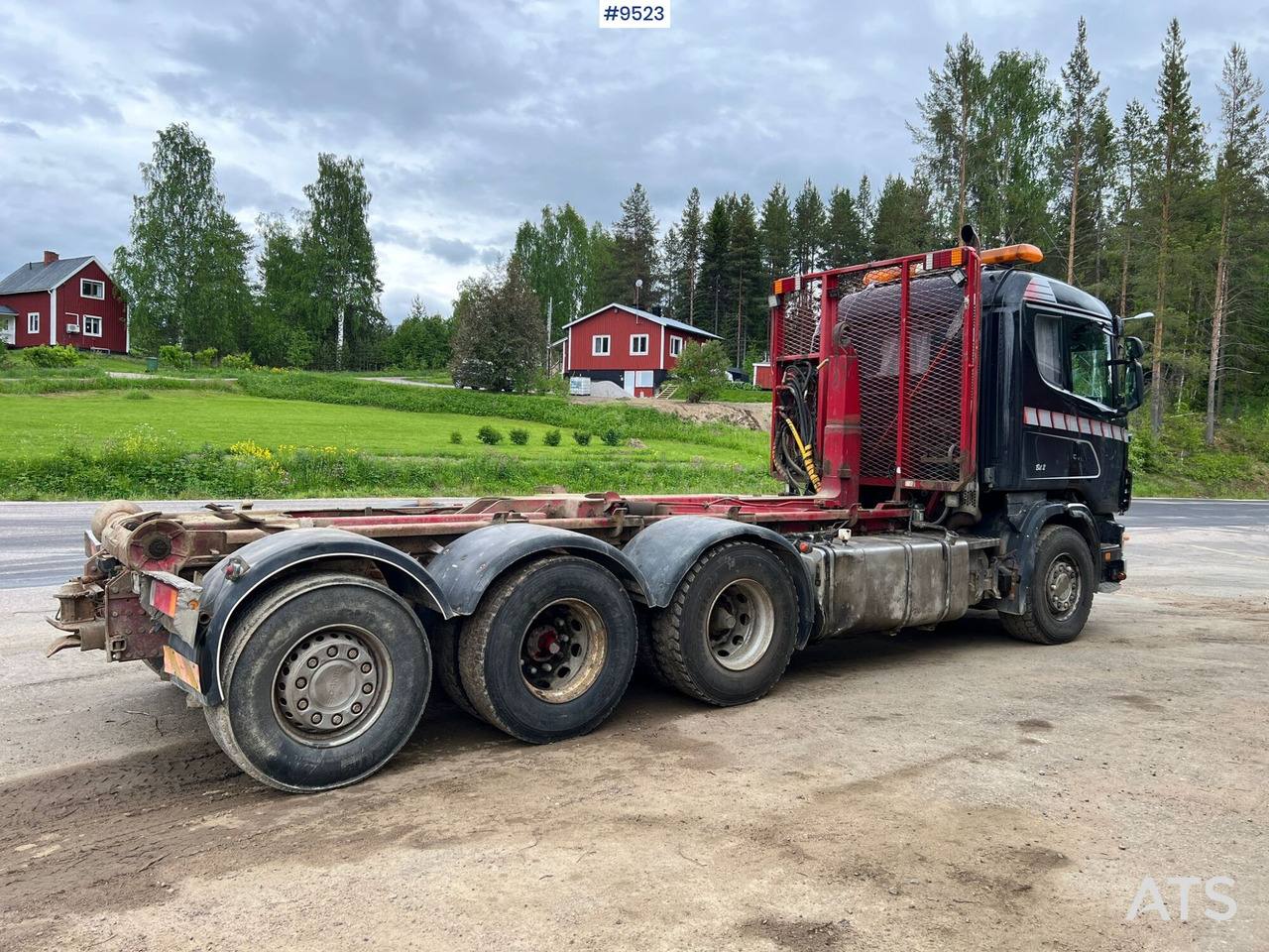 Horgos rakodó teherautó Scania R164 Tridem Hooklift: 10 kép.