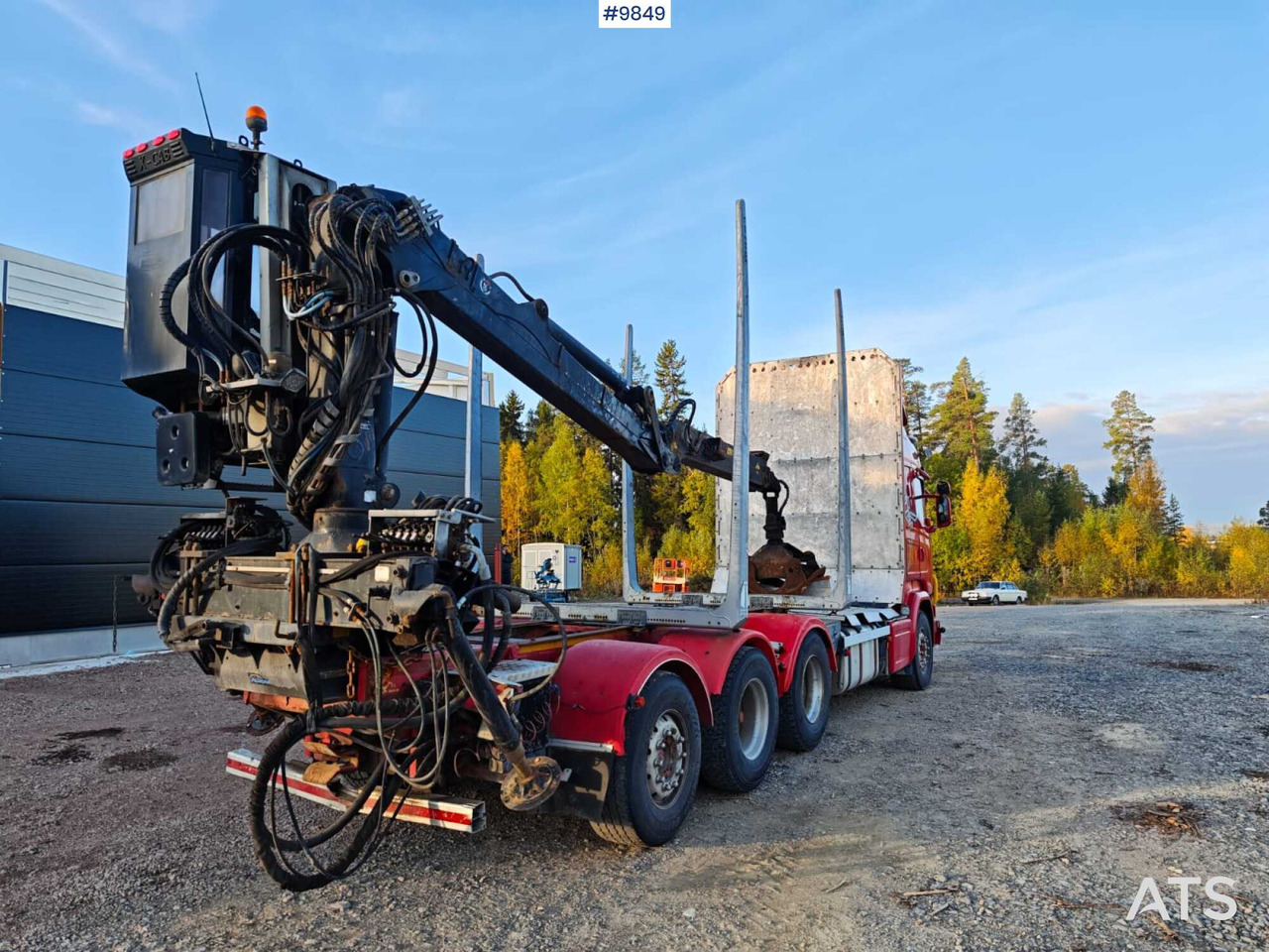 Scania R730 Tridem Timber Truck with Loglift F125S Crane (VIDEO) - Rönkszállító teherautó, Darus autó: 5 kép. Scania R730 Tridem Timber Truck with Loglift F125S Crane (VIDEO) - Rönkszállító teherautó, Darus autó: 5 kép.