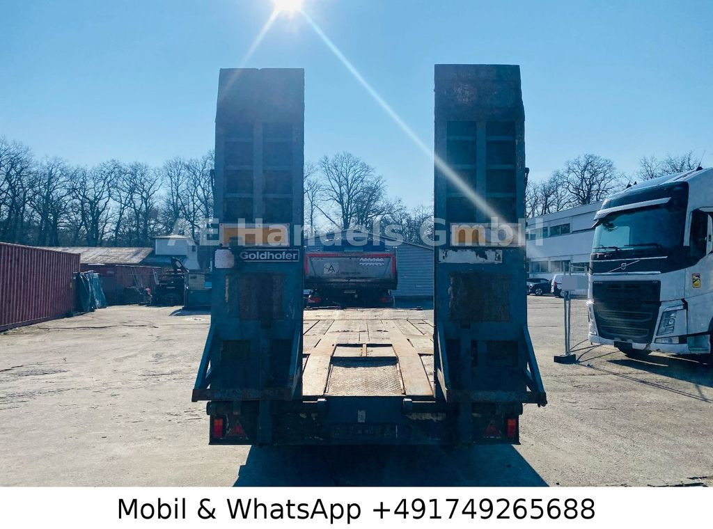 Goldhofer TU 3-24/80 Drehschemel *Rampen/L.8,30m/TÜV-11.25 - Pótkocsi mélybölcsős: 4 kép. Goldhofer TU 3-24/80 Drehschemel *Rampen/L.8,30m/TÜV-11.25 - Pótkocsi mélybölcsős: 4 kép.